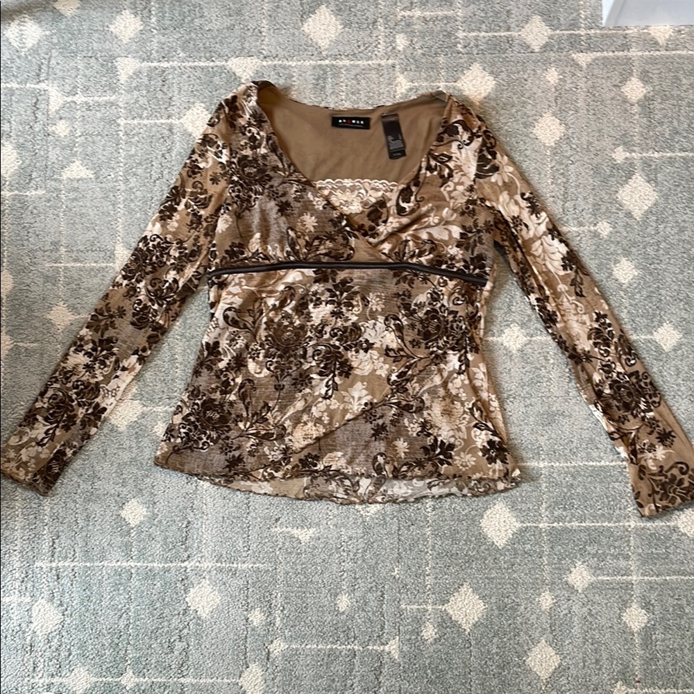 Axcess long sleeve sheer shirt